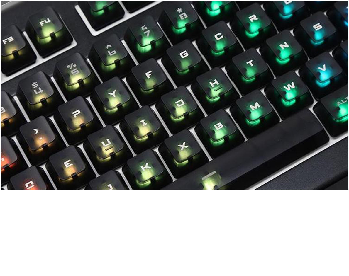 Das Keyboard Key Caps: Modern Font DVORAK RGB